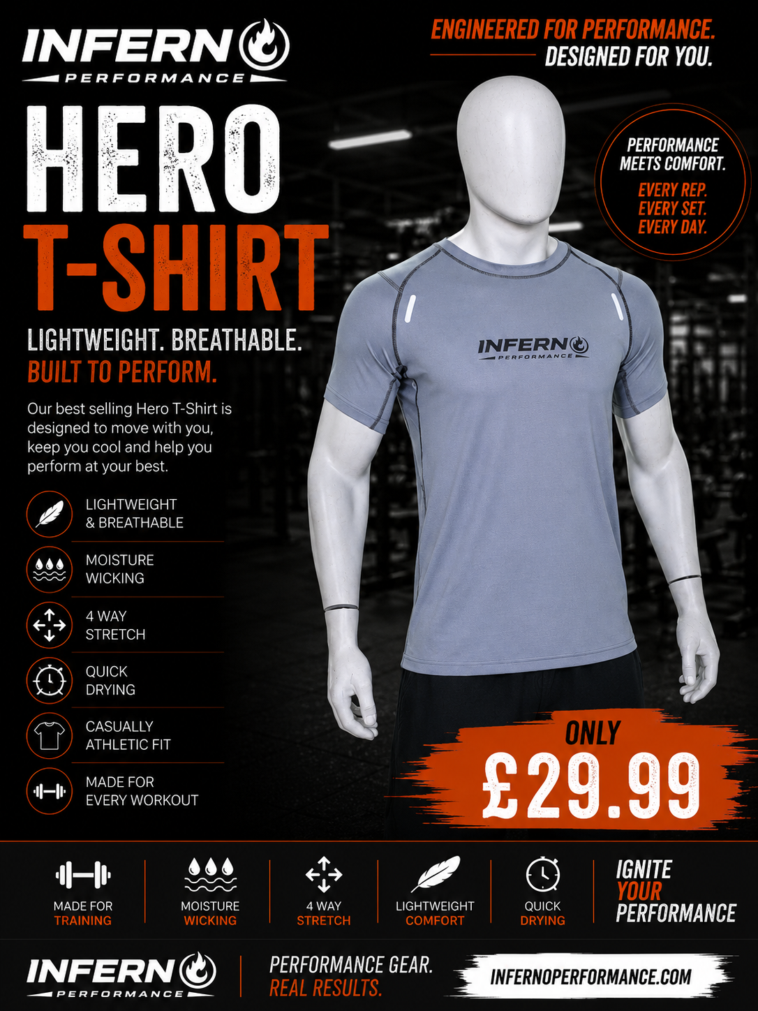 Front Line Performance 'Hero' t-shirt