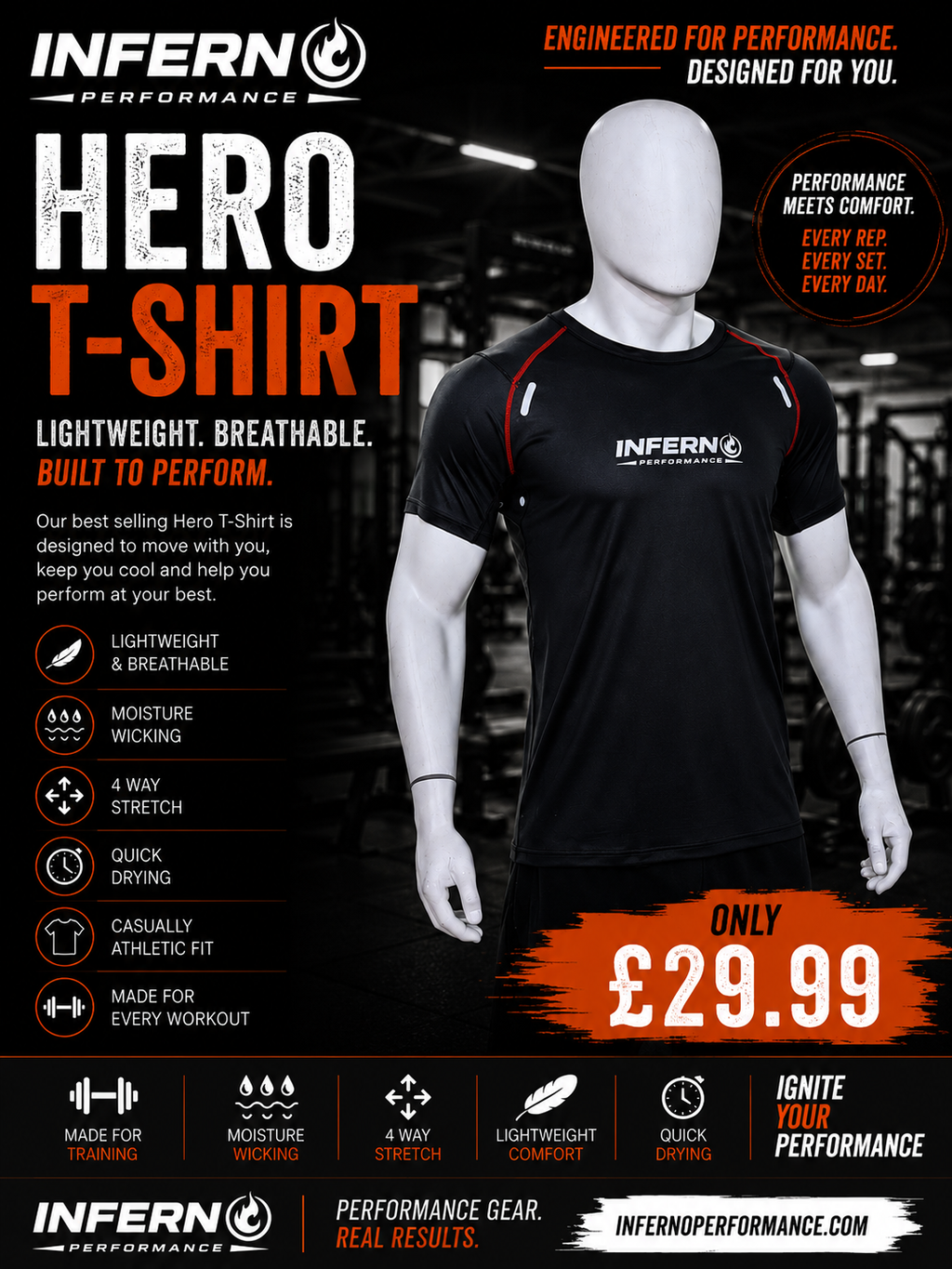 🔥 INFERNO PERFORMANCE — HERO T-SHIRT